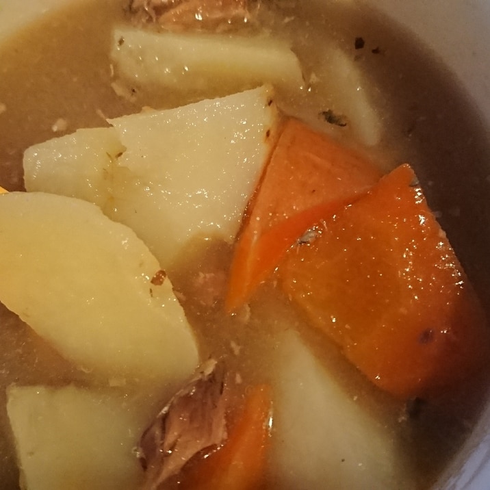 レンジで簡単いわしのスープ